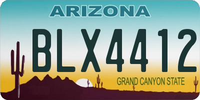 AZ license plate BLX4412