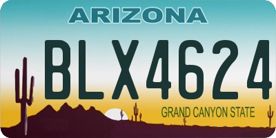 AZ license plate BLX4624