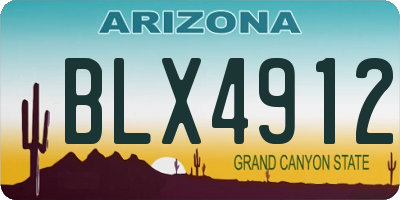 AZ license plate BLX4912