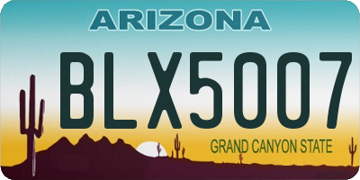 AZ license plate BLX5007