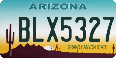 AZ license plate BLX5327