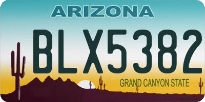 AZ license plate BLX5382