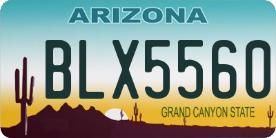 AZ license plate BLX5560