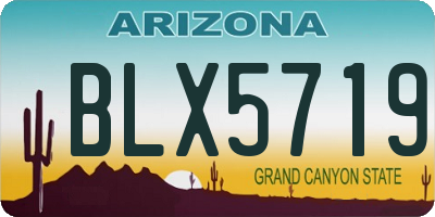 AZ license plate BLX5719