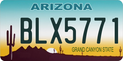 AZ license plate BLX5771