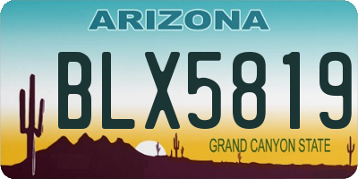 AZ license plate BLX5819