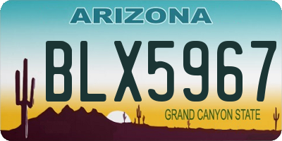 AZ license plate BLX5967