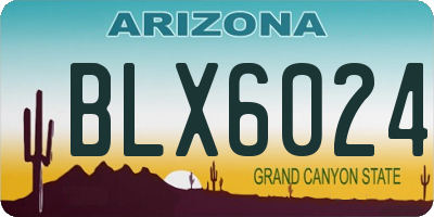 AZ license plate BLX6024