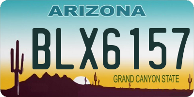 AZ license plate BLX6157