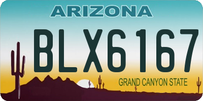 AZ license plate BLX6167
