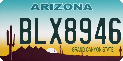 AZ license plate BLX8946