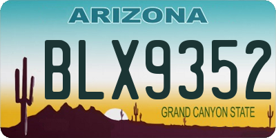 AZ license plate BLX9352