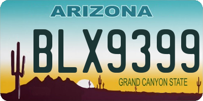 AZ license plate BLX9399