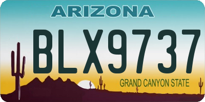 AZ license plate BLX9737