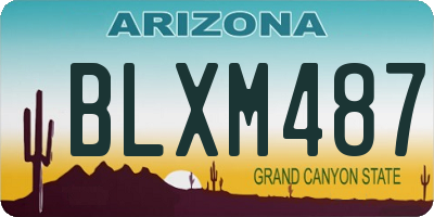 AZ license plate BLXM487