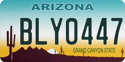 AZ license plate BLY0447