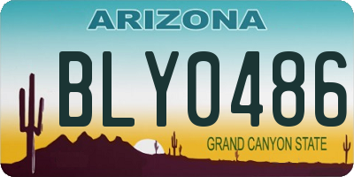 AZ license plate BLY0486