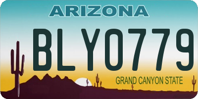 AZ license plate BLY0779