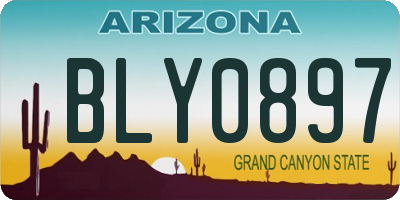 AZ license plate BLY0897