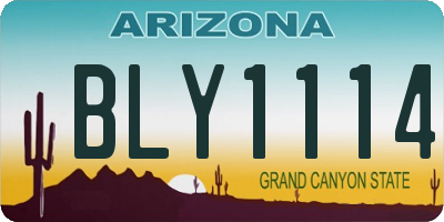 AZ license plate BLY1114