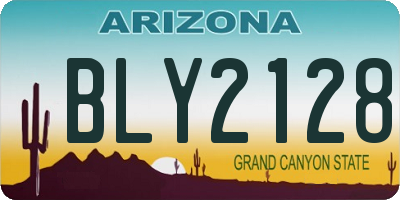AZ license plate BLY2128