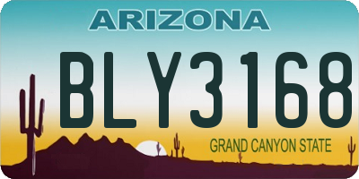 AZ license plate BLY3168