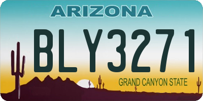 AZ license plate BLY3271