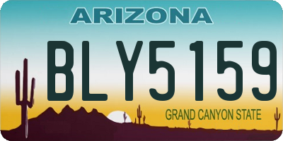 AZ license plate BLY5159