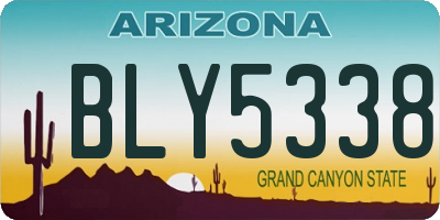 AZ license plate BLY5338