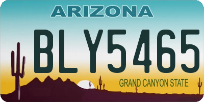AZ license plate BLY5465