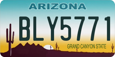 AZ license plate BLY5771
