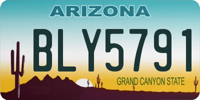 AZ license plate BLY5791