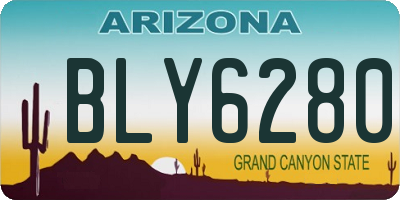AZ license plate BLY6280