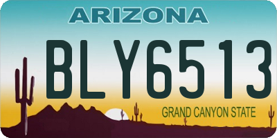 AZ license plate BLY6513