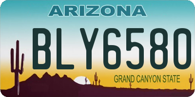 AZ license plate BLY6580