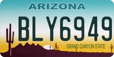 AZ license plate BLY6949