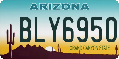 AZ license plate BLY6950
