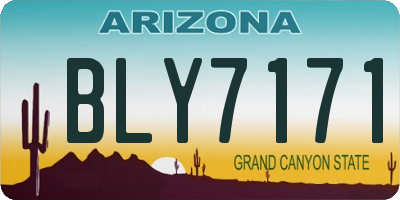 AZ license plate BLY7171