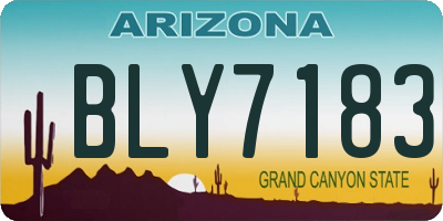 AZ license plate BLY7183