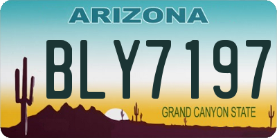 AZ license plate BLY7197
