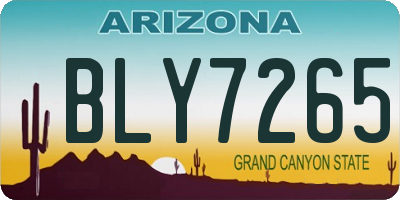 AZ license plate BLY7265