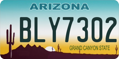 AZ license plate BLY7302