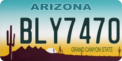AZ license plate BLY7470