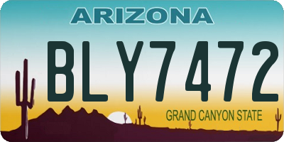 AZ license plate BLY7472