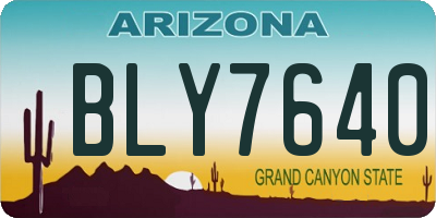 AZ license plate BLY7640
