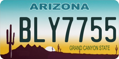 AZ license plate BLY7755
