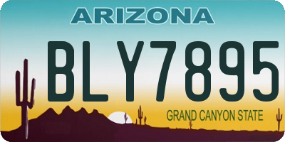 AZ license plate BLY7895