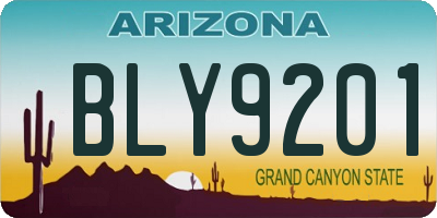 AZ license plate BLY9201