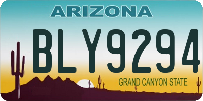 AZ license plate BLY9294