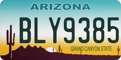 AZ license plate BLY9385